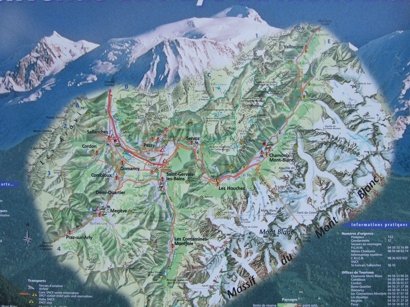Das Mont Blanc Gebiet