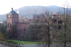 Heidelberger Schloss, Ankunfsansicht von oben